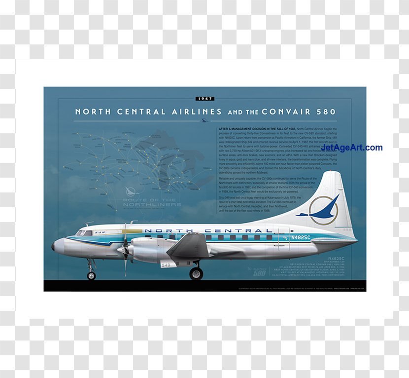 Boeing 737 Convair 580 Airline Jet Age Air Travel - Allegheny Airlines - Aircraft Transparent PNG
