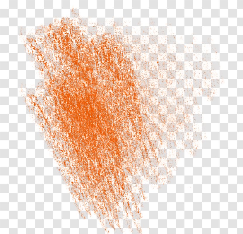 Brush Sidewalk Chalk Computer File - Orange - Material Effect Transparent PNG