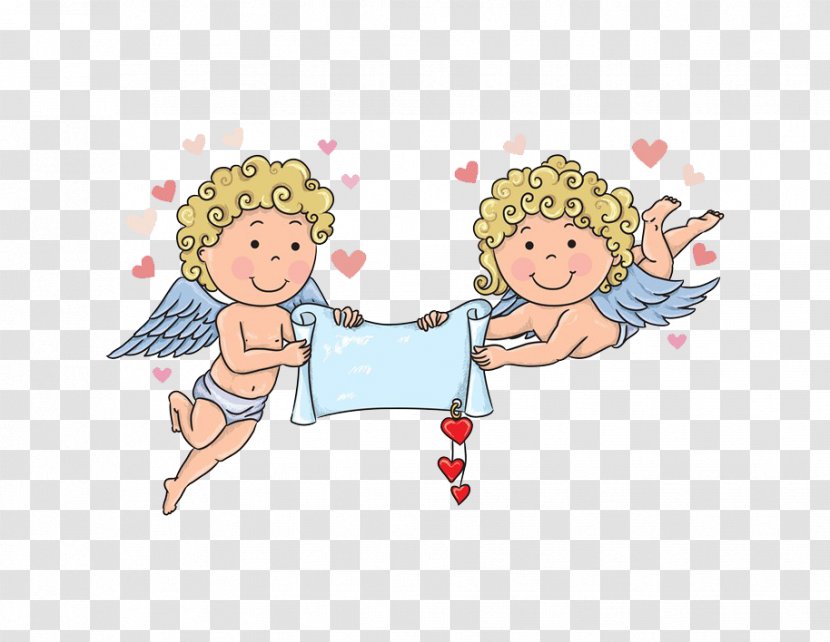 Cupid Cartoon Illustration - Heart Transparent PNG