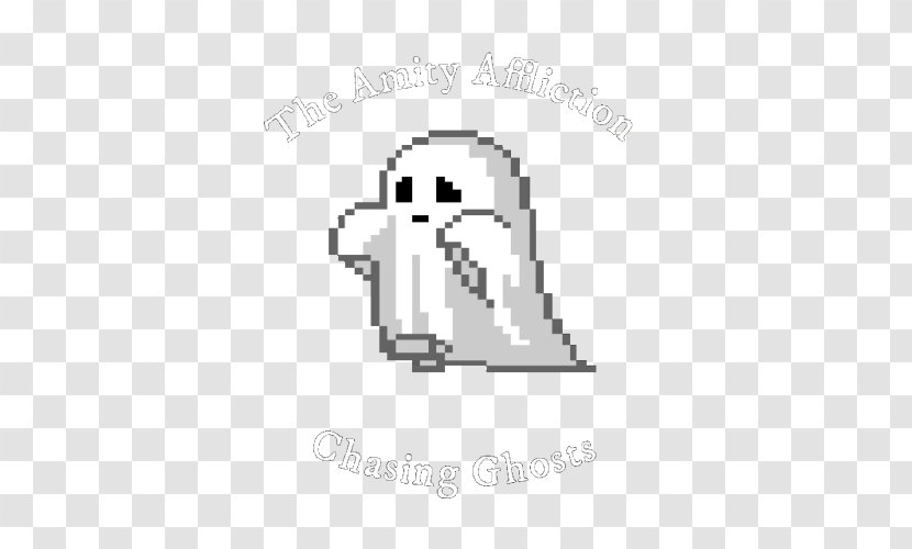Pixel Art Ghost - White Transparent PNG