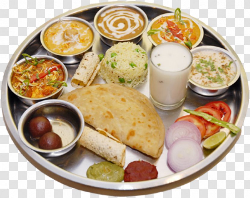 Punjabi Cuisine North Indian Vegetarian Thali - Vegetable Transparent PNG