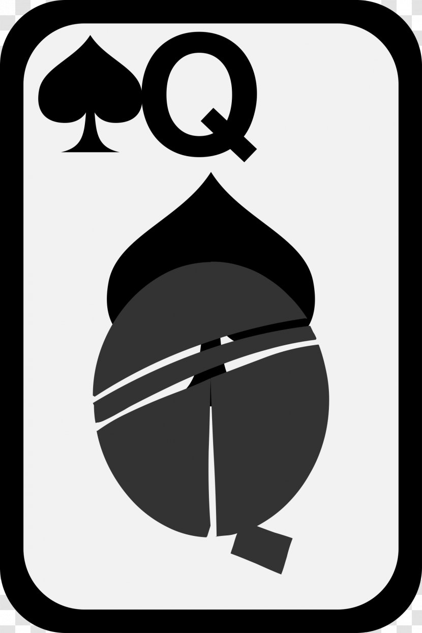 Queen Of Hearts Playing Card Clip Art - Dame De Carreau Transparent PNG