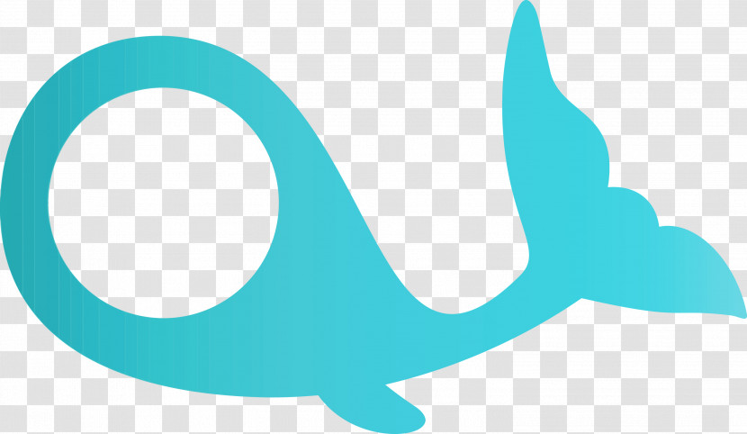 Logo Dolphin Fish Turquoise Line Transparent PNG