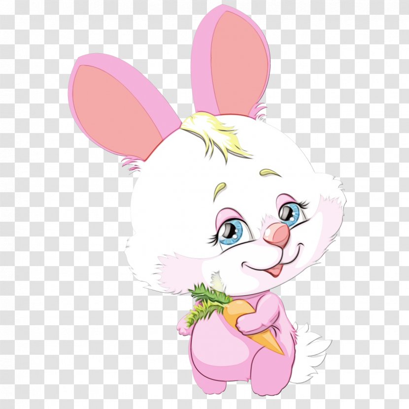 Easter Bunny Background - Cartoon - Ear Rabbits And Hares Transparent PNG