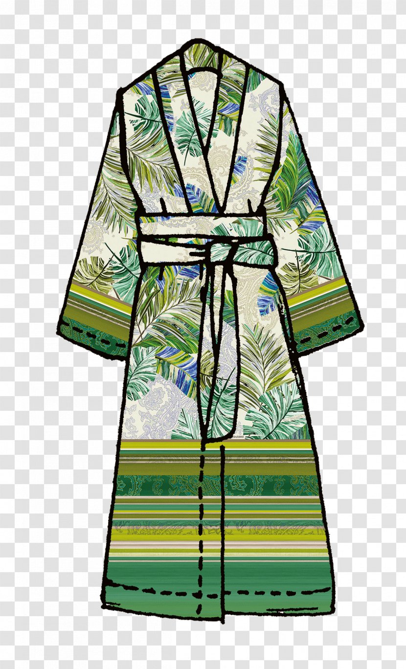 Bathrobe Kimono Satin Cotton Overcoat - Tree Transparent PNG