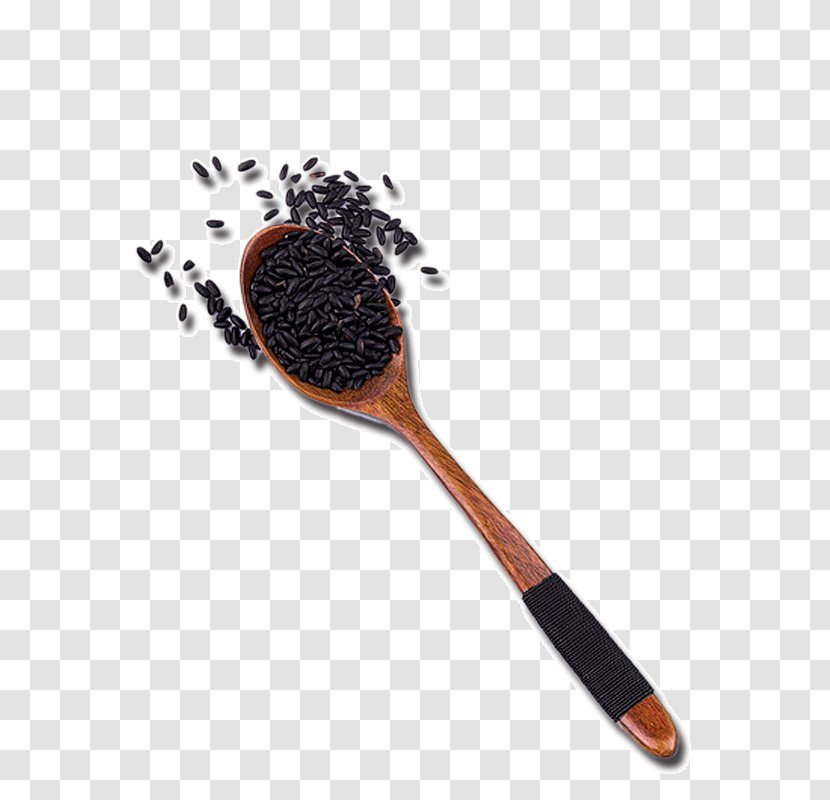 Spoon Black Rice Soup - Purple Sheng Transparent PNG