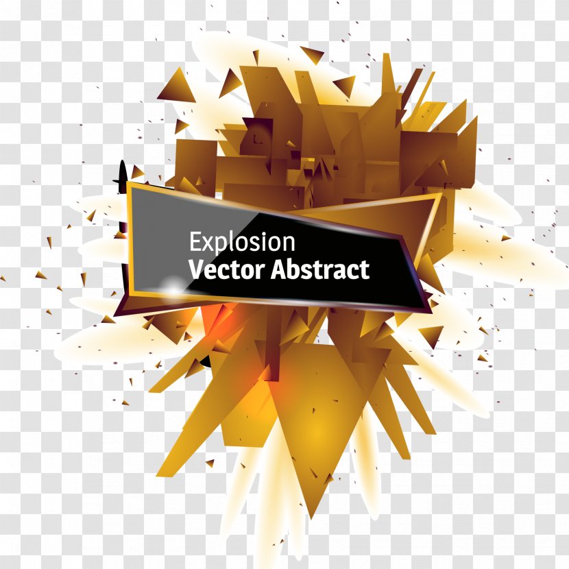 Banner Abstract Art Advertising Explosion - Gold Diamond Image Download Transparent PNG