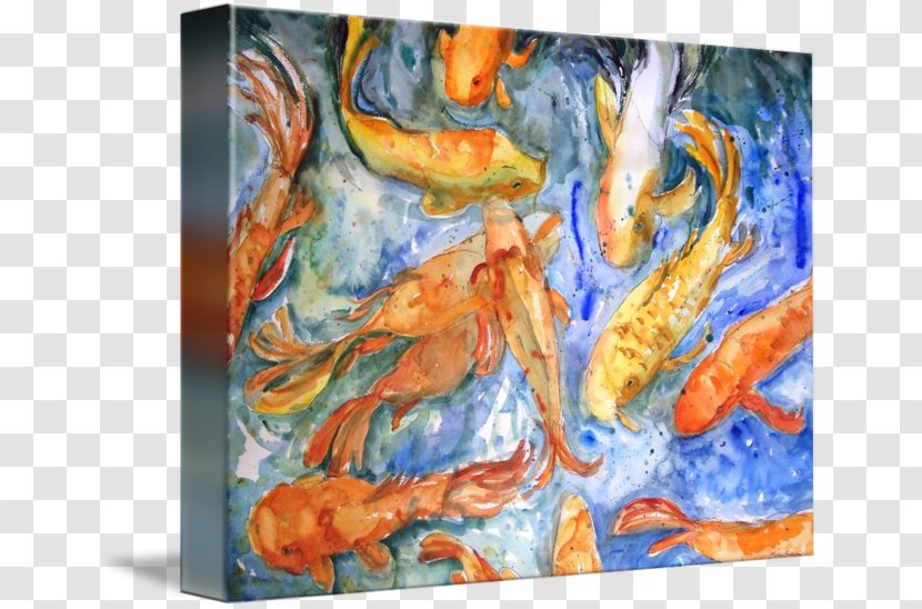 Butterfly Koi Goldfish Watercolor Painting - Paint Transparent PNG