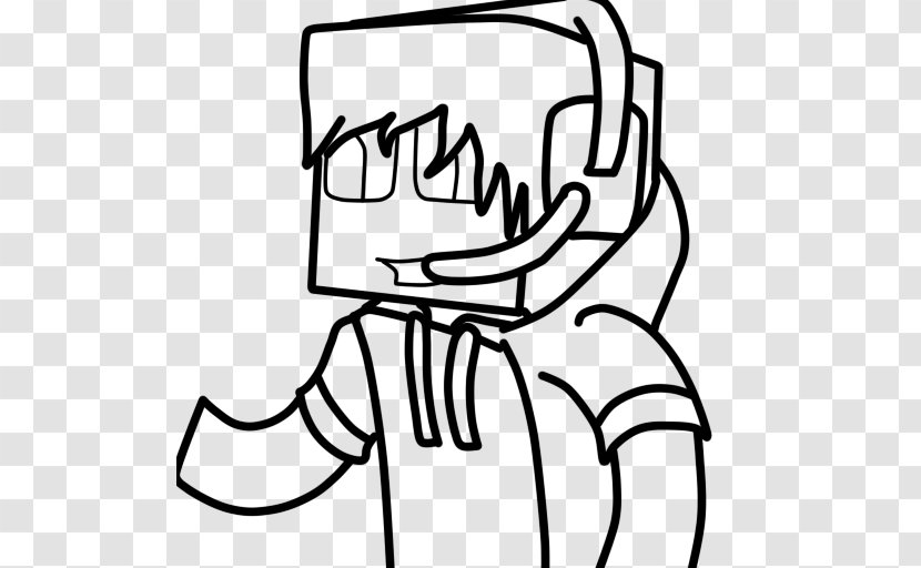 Minecraft Black And White Cartoon Drawing Line Art - Coloring Book - Biopharmaceutical Color Pages Transparent PNG