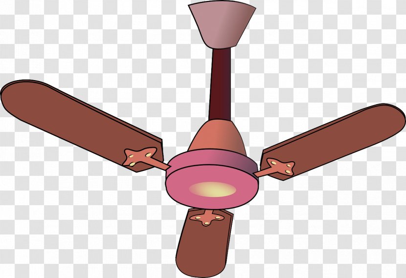 Ceiling Fan Mechanical Pink Home Appliance - Material Property Transparent PNG