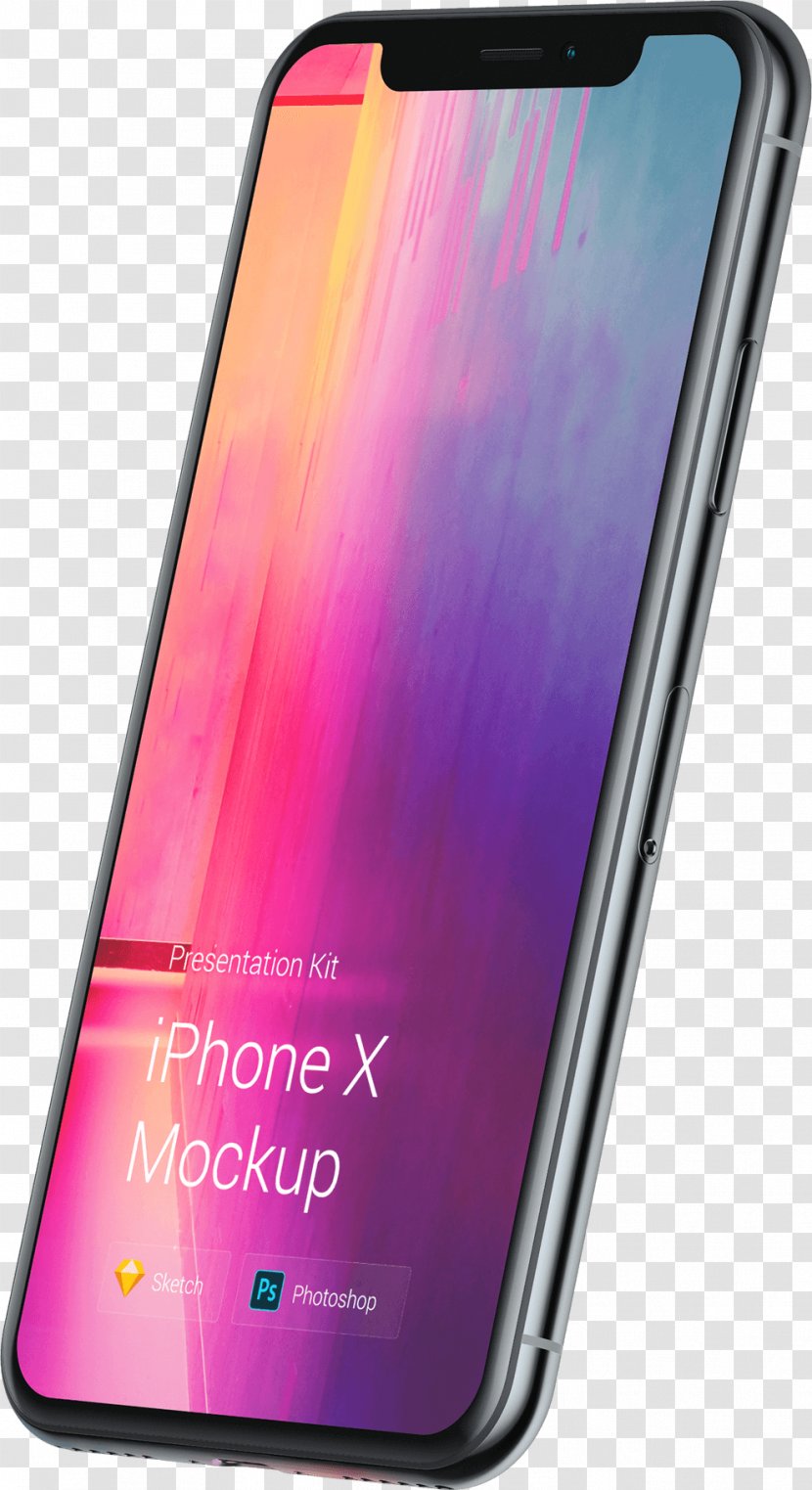 Feature Phone Smartphone IPhone X Mockup - Logo Transparent PNG