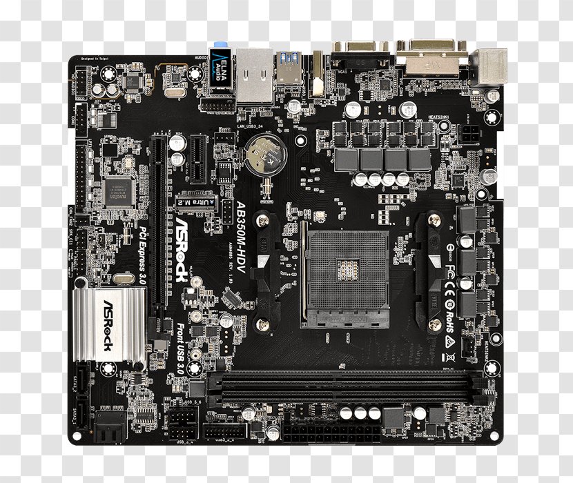 Socket AM4 ASRock A320M Motherboard A320M-DGS MicroATX - Ddr4 Sdram - Computer Transparent PNG