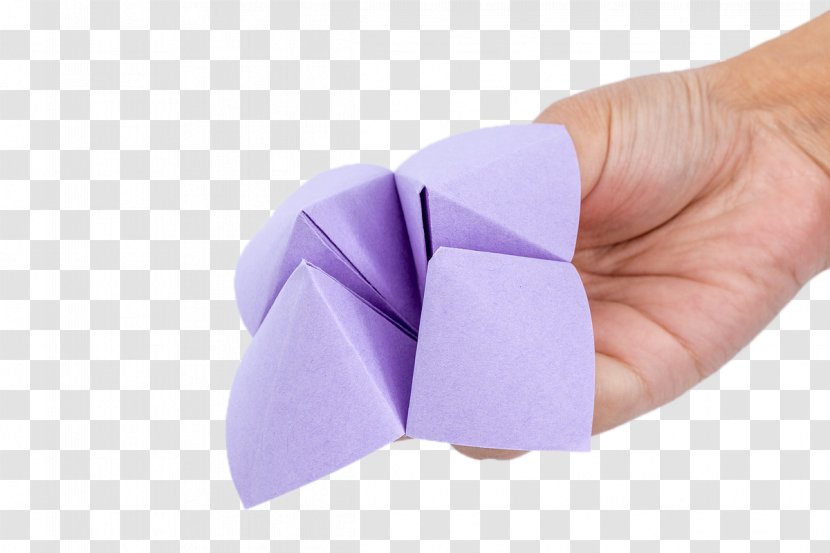 Origami Paper Crane Fortune Teller - Purple Truck Hands Folded Childhood Transparent PNG