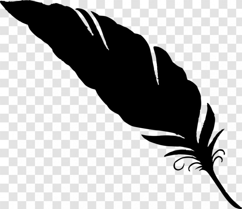 Feather Owl Clip Art - Black And White Transparent PNG