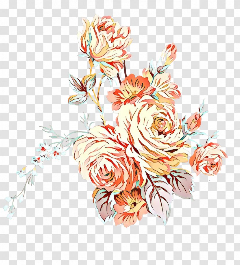 Floral Design Garden Roses Cut Flowers - Plant Transparent PNG