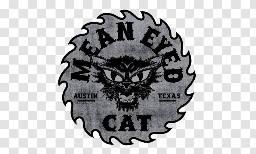 Mean Eyed Cat Stubb's Bar-B-Q T-shirt - Symbol - Skull Transparent PNG