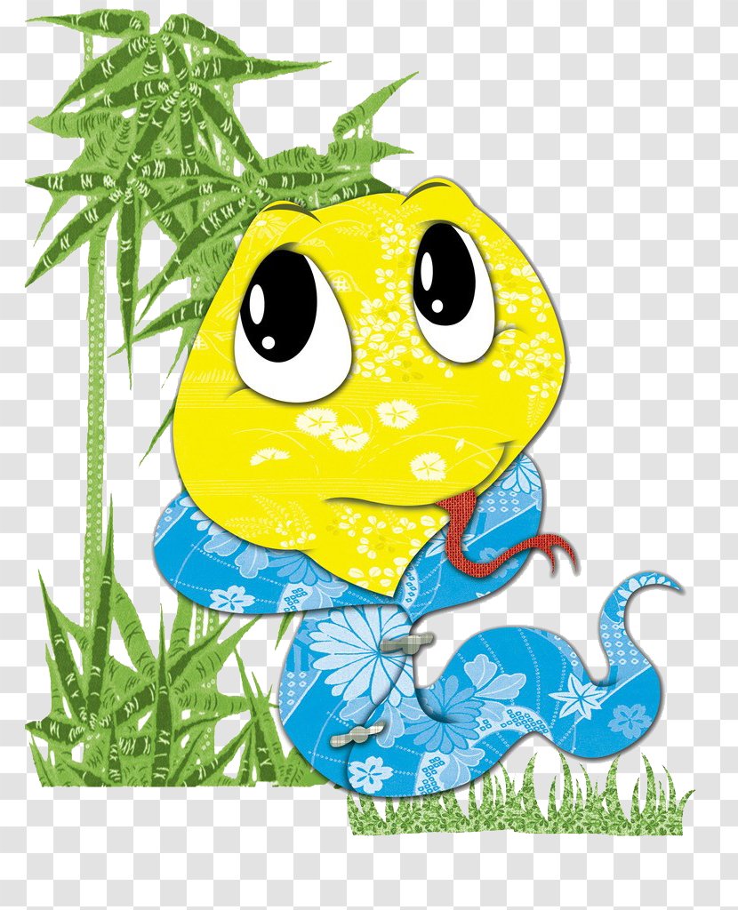 Drawing Cartoon Illustration - Bamboo - Snake And Transparent PNG