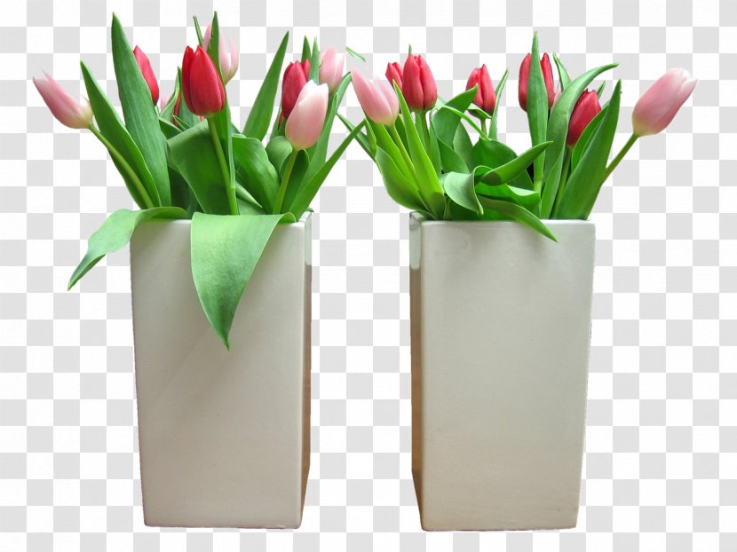 Flower Bouquet Tulip Rose - Potted Tulips Transparent PNG
