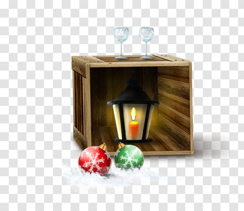 Lighting Candle Lantern - Lamp - Wooden Box Red Candles Transparent PNG