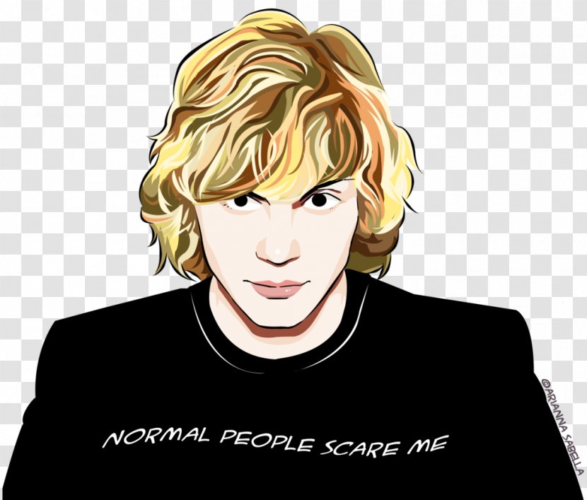 Forehead Black Hair Coloring Blond - Cartoon - American Horror Story Transparent PNG