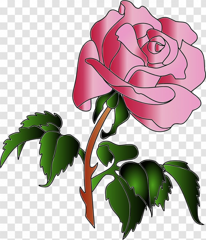 Rose Flower Clip Art - Plant Stem Transparent PNG