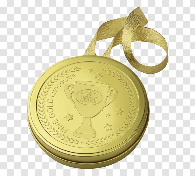 Heidel Gold-Medaille Medal Milk Chocolate - Food - Gold Transparent PNG