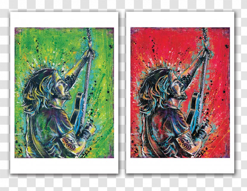 Foo Fighters Nirvana Painting Pop Art Modern - Kurt Cobain - Point Blank Transparent PNG