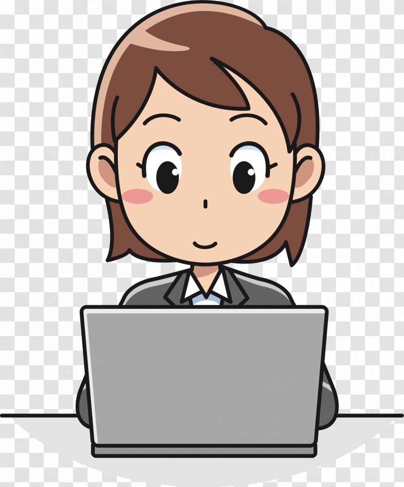 Clip Art - Cartoon - Computer Operator Transparent PNG