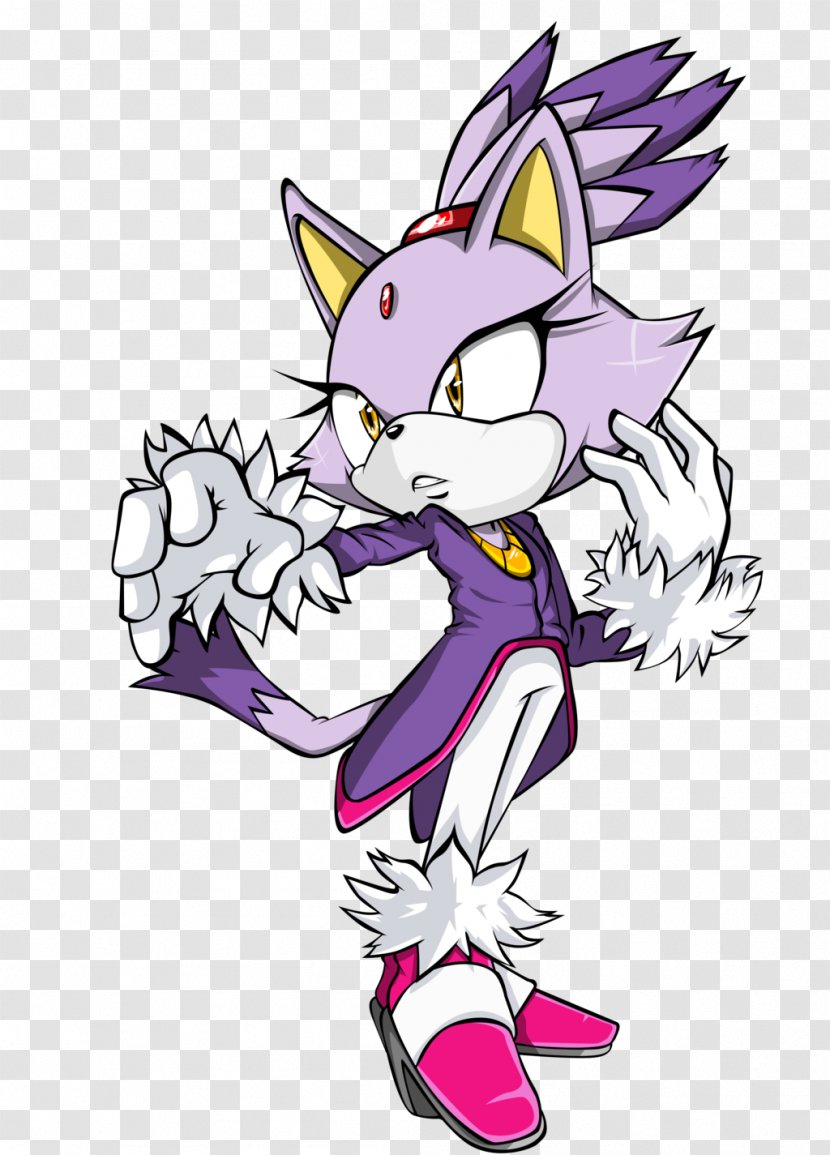 Cat Sonic The Hedgehog Forces Drawing Yuko Omori - Violet Transparent PNG