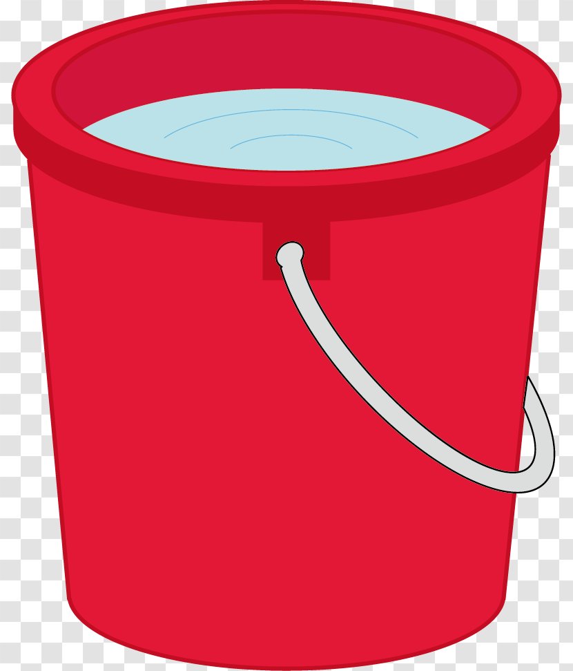 Clip Art - Cylinder - Vector Red Bucket Transparent PNG