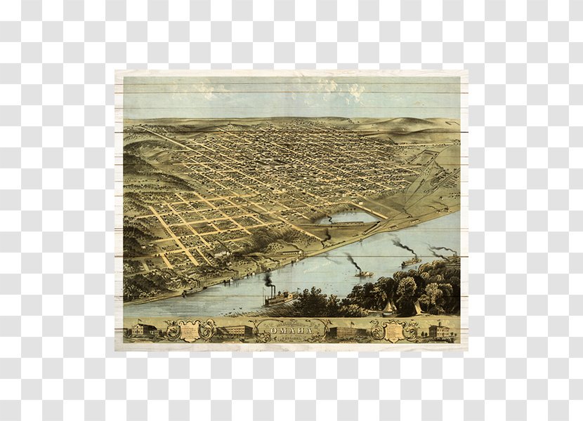 Omaha Paper Bird's-eye View Map Zazzle - City Transparent PNG
