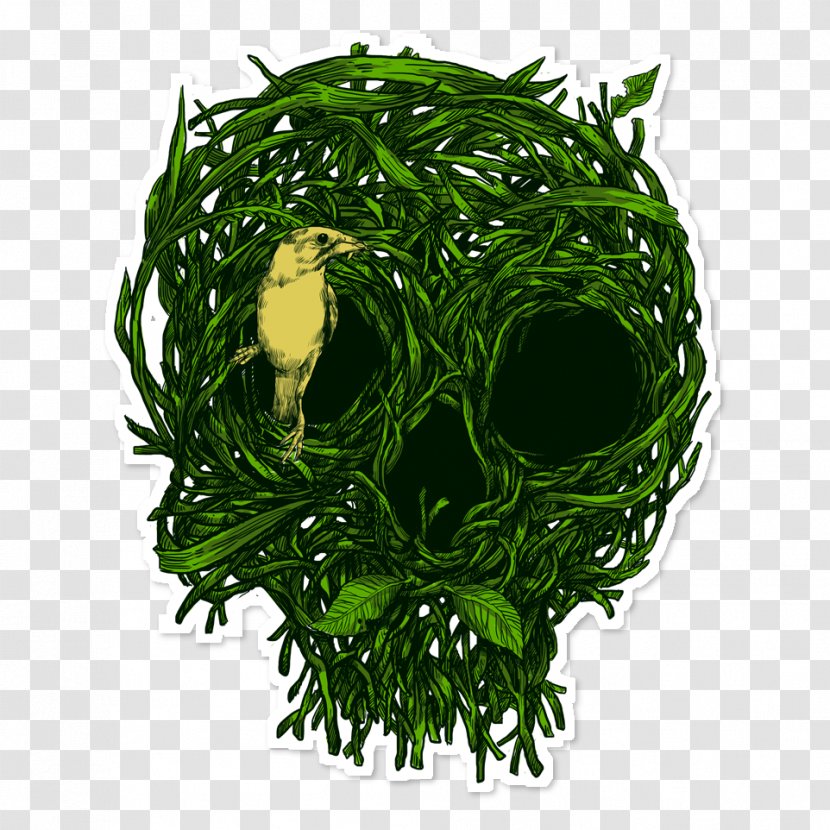 Bird Nest Human Skull Symbolism Tattoo Art - Carbine Transparent PNG