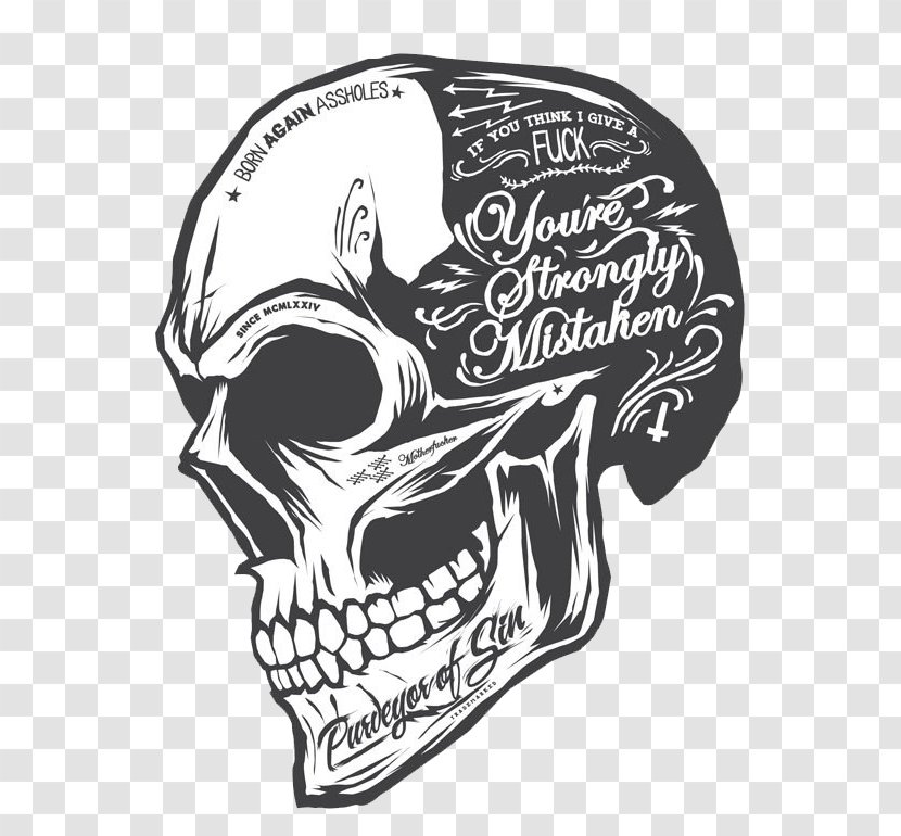 Hipster Art Drawing - Skull - Design Transparent PNG