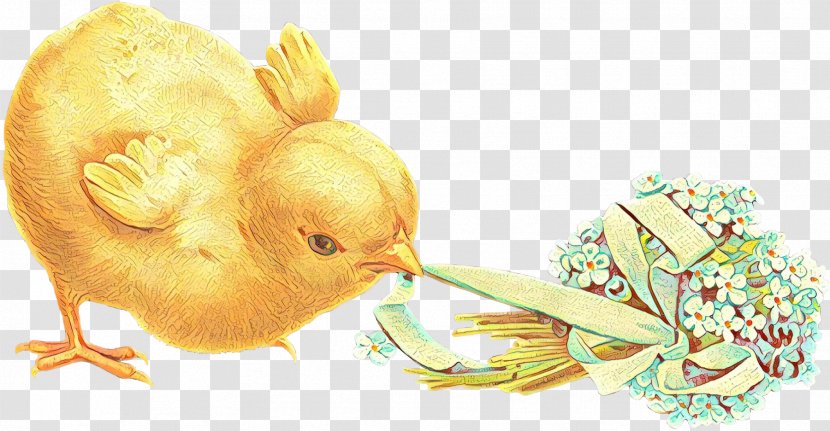 Easter Postcard Rabbit Illustration Image - Bird - Yellow Transparent PNG