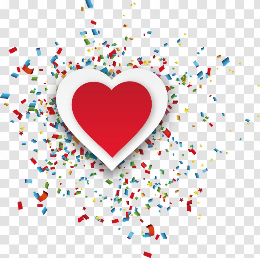 Paper Confetti - Cartoon - Red Love And Transparent PNG