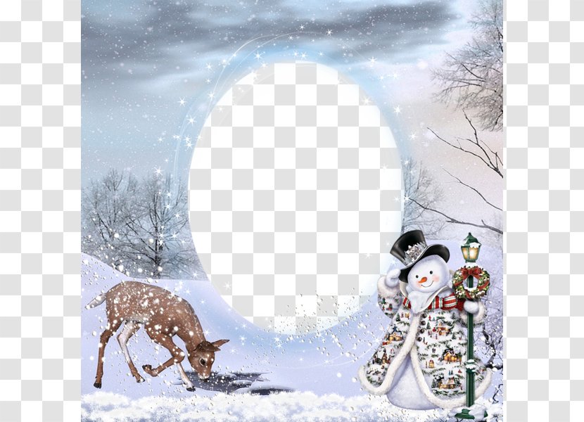 Picture Frame Decorative Arts Film - Freezing - Fantasy Snowman Greeting Border Transparent PNG