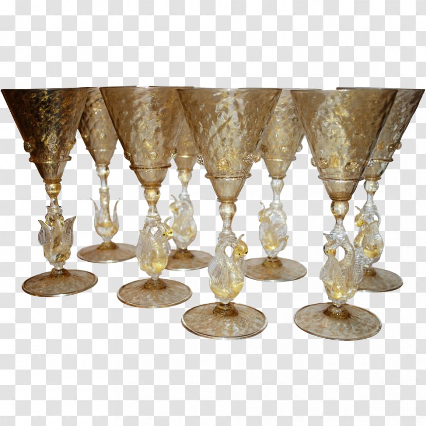 Wine Glass Champagne 01504 Brass - Table Transparent PNG