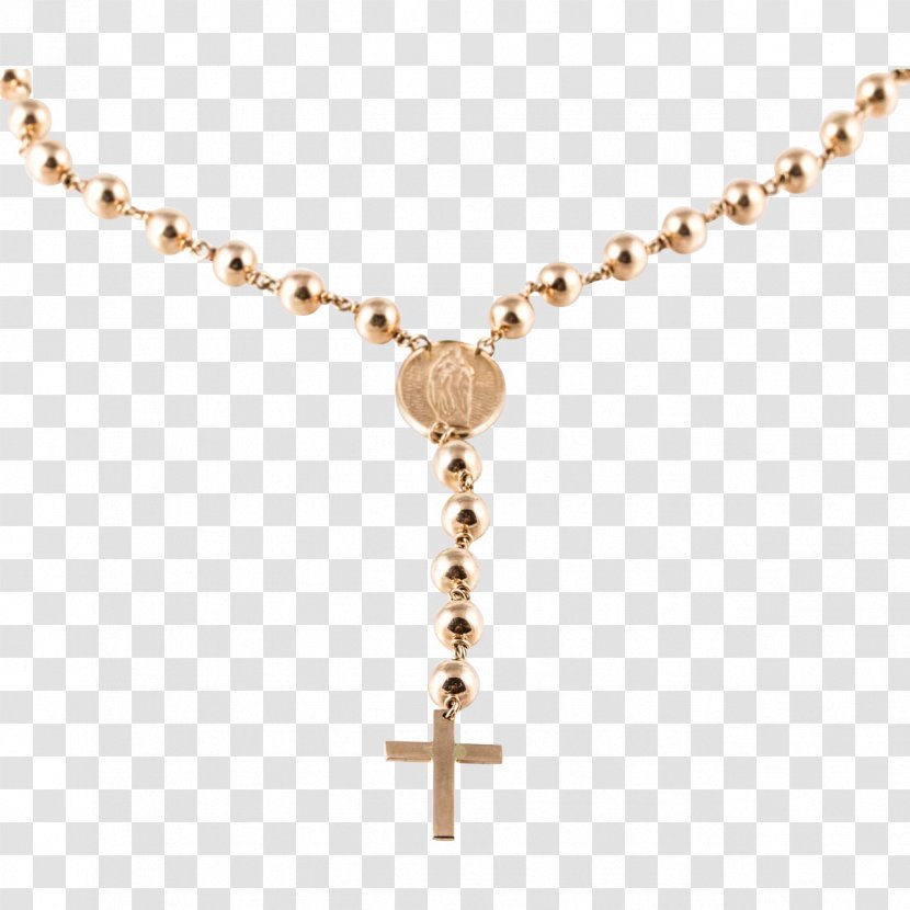 Gold-filled Jewelry Rosary Necklace Crucifix - Gold Plating - NECKLACE Transparent PNG