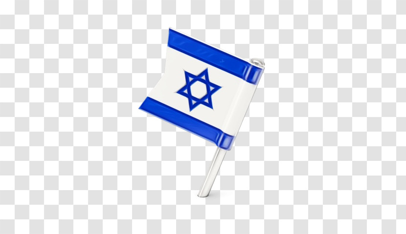 Flag Cobalt Blue Flag Of Israel Text Israel Transparent PNG