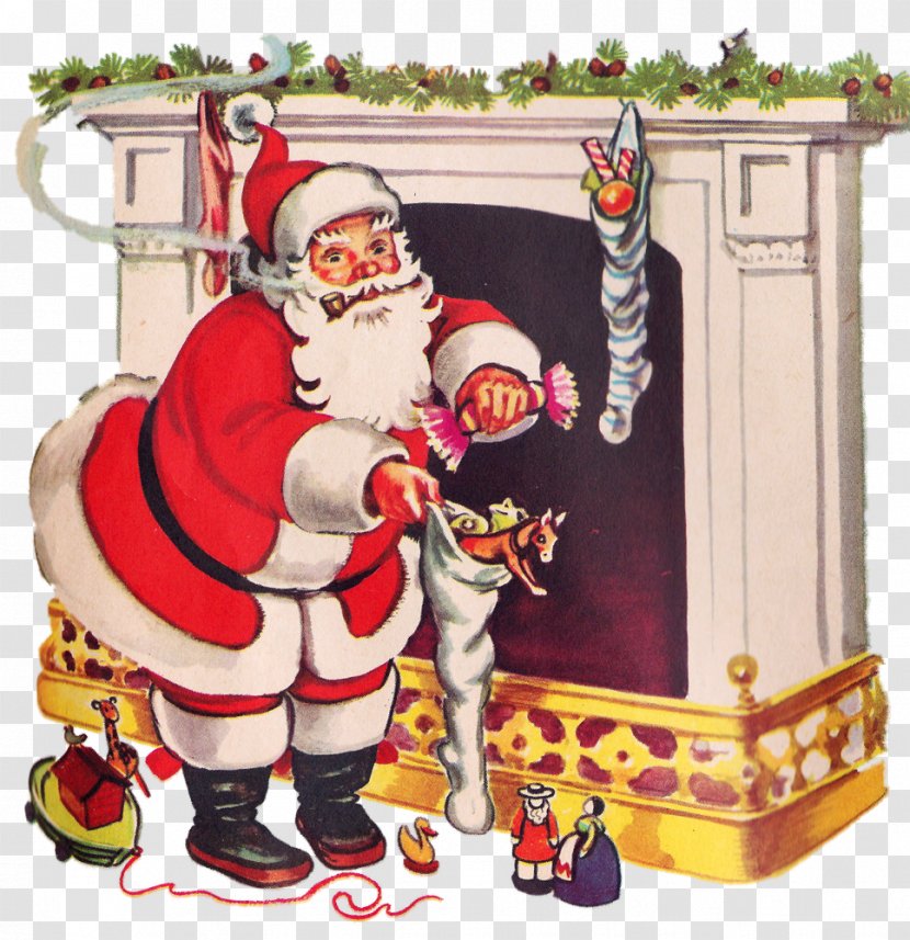 Santa Claus Christmas Ornament Stockings Card - Father Transparent PNG