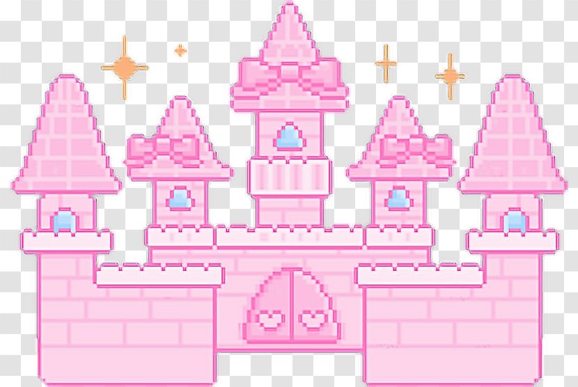 Pixel Art Social Media - Area - Castle Pink Transparent PNG