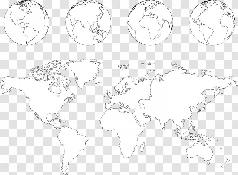 World Map Blank Information - Artwork Transparent PNG