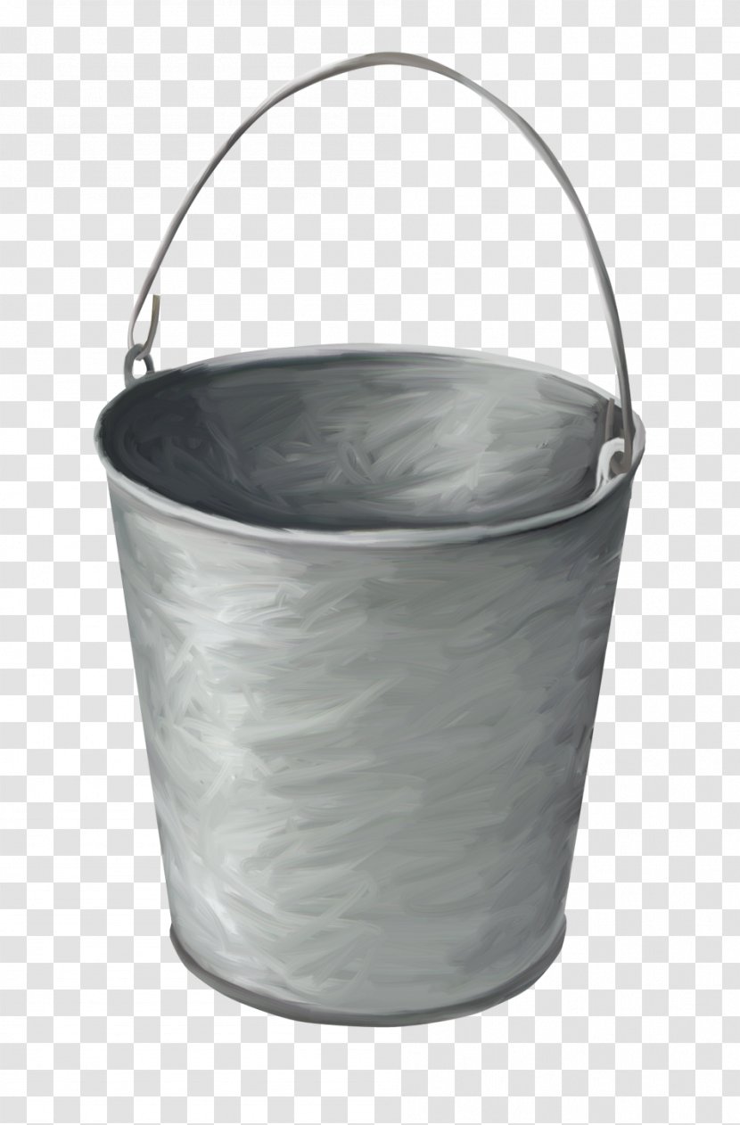 Bucket Grey Clip Art - Ve - Gray Painted Transparent PNG