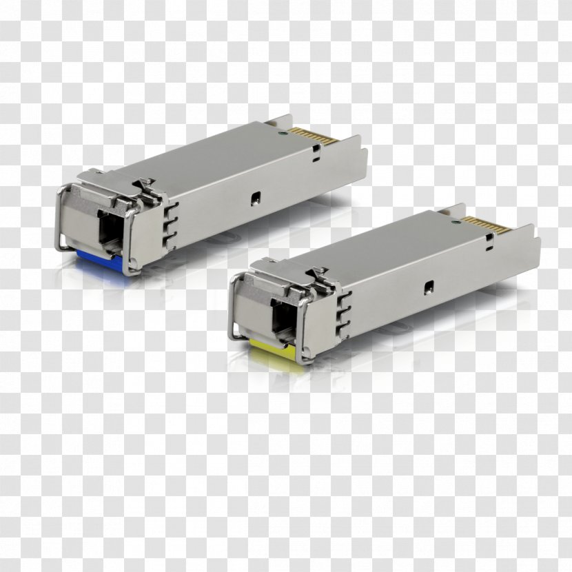 Electrical Connector Small Form-factor Pluggable Transceiver Single-mode Optical Fiber Ubiquiti Networks U Single-Mode - Electronics Accessory Transparent PNG