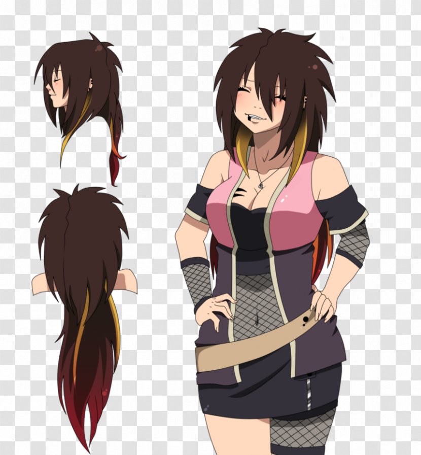 Hairstyle Naruto Uzumaki Black Hair Hinata Hyuga - Watercolor Transparent PNG