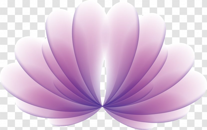 Fan-shaped Flowers Vector - Pink - Lilac Transparent PNG