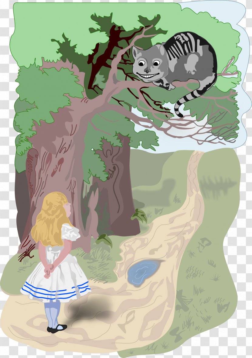 Alice's Adventures In Wonderland Cheshire Cat - Alice Transparent PNG