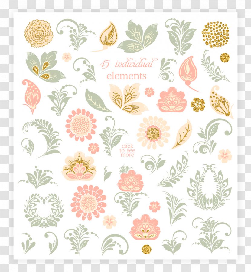 Pink Flower Cartoon - Wildflower - Wrapping Paper Transparent PNG