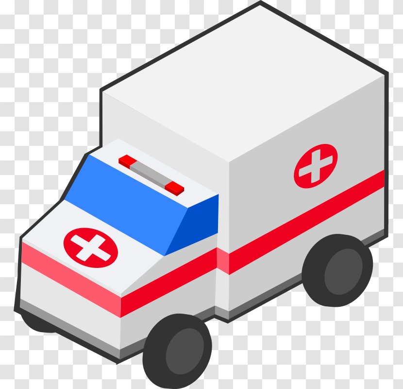 Ambulance Emergency Vehicle Isometric Projection Clip Art Transparent PNG
