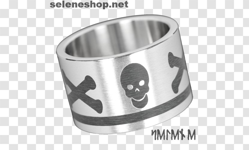 Silver Ring Crossbones Body Jewellery - Jolly Roger Transparent PNG